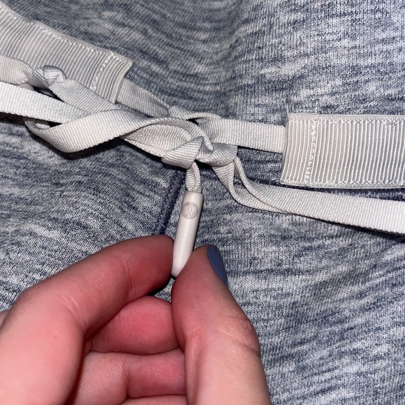 Lululemon size 8 Highway said joggers blue and white fleece heavy duty comfy - Picture 4 of 5